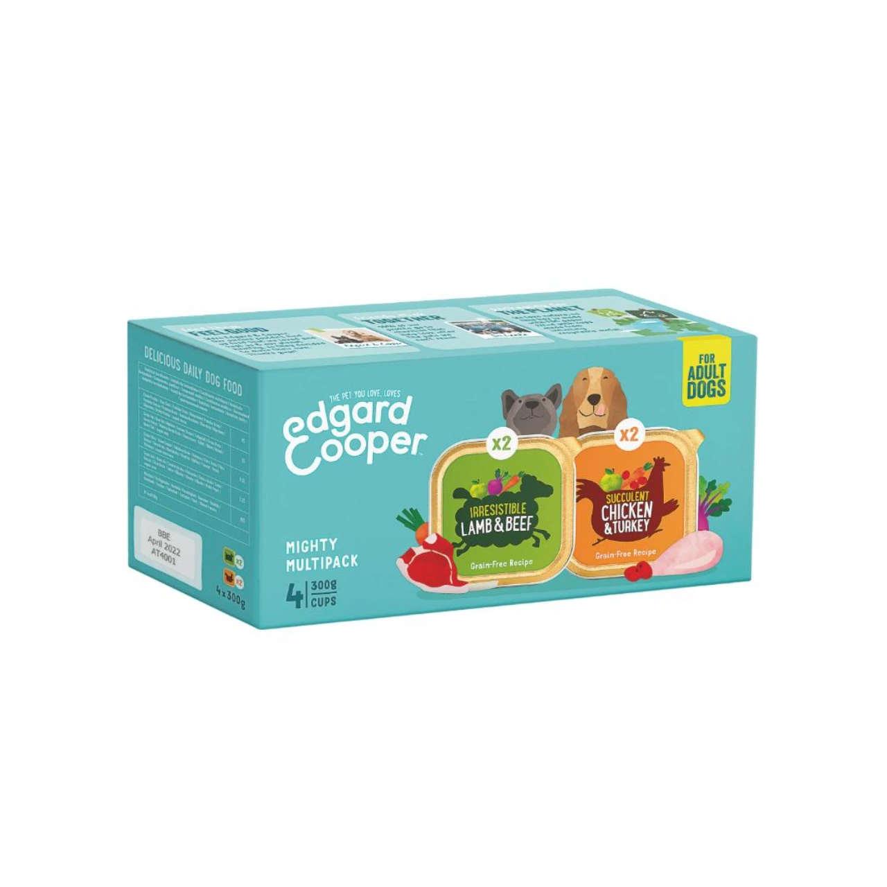Edgard & Cooper paté multipakke 4 x 300 g
